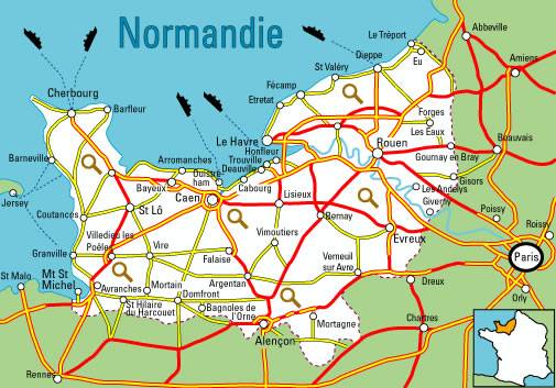 Normandy Gite Holiday Map